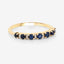 0.43 Carat Blue Sapphire & White Diamond 14K Yellow Gold Engagement Ring
