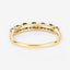 0.43 Carat Blue Sapphire & White Diamond 14K Yellow Gold Engagement Ring