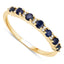 0.43 Carat Blue Sapphire & White Diamond 14K Yellow Gold Engagement Ring