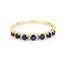 0.43 Carat Blue Sapphire & White Diamond 14K Yellow Gold Engagement Ring