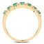 0.41 Carat Genuine Zambian Emerald and White Diamond Ring in 14K Yellow Gold