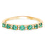 0.41 Carat Genuine Zambian Emerald and White Diamond Ring in 14K Yellow Gold