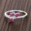 0.68 Carat Ruby and Diamond 14K White Gold Engagement Ring