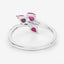 0.68 Carat Ruby and Diamond 14K White Gold Engagement Ring