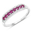 Anillo de Compromiso de Rubí de 0.47 Quilates y Diamante Blanco en Oro Blanco de 14K