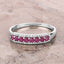 Anillo de Compromiso de Rubí de 0.47 Quilates y Diamante Blanco en Oro Blanco de 14K