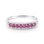 Anillo de Compromiso de Rubí de 0.47 Quilates y Diamante Blanco en Oro Blanco de 14K
