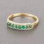 0.35 Carat Zambian Emerald & Diamond 14K Yellow Gold Engagement Ring