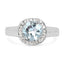 2.37 Carat Blue Topaz & White Topaz Sterling Silver Ring