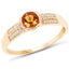 0.51 Carat Citrine and Diamond 14K Yellow Gold Engagement Ring