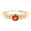 0.51 Carat Citrine and Diamond 14K Yellow Gold Engagement Ring
