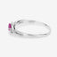 Bague de fiançailles en or blanc 14K avec rubis et diamants de 0,40 carat