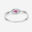 Bague de fiançailles en or blanc 14K avec rubis et diamants de 0,40 carat