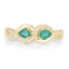 0.35 Carat Zambian Emerald and Diamond 14K Yellow Gold Ring