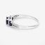 Bague en or blanc 14K avec saphir bleu et diamants de 1,08 carat