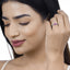 1.02 Carat Genuine Ruby and White Diamond 14K White Gold Ring