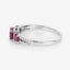 1.02 Carat Genuine Ruby and White Diamond 14K White Gold Ring