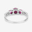 1.02 Carat Genuine Ruby and White Diamond 14K White Gold Ring