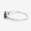0.98 Carat Blue Sapphire and White Diamond 14K White Gold Ring