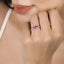 1.02 Carat Ruby and White Diamond 14K White Gold Engagement Ring
