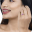 1.02 Carat Ruby and White Diamond 14K White Gold Engagement Ring