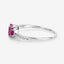 1.02 Carat Ruby and White Diamond 14K White Gold Engagement Ring