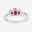 1.02 Carat Ruby and White Diamond 14K White Gold Engagement Ring