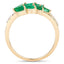 0.68 Carat Zambian Emerald & Diamond 14K Yellow Gold Engagement Ring