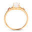 Anillo de 14K de Ópalo, Turmalina Rosa y Diamante de 0.57 Quilates