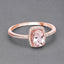 0.82 Carat Morganite and Diamond 14K Rose Gold Engagement Ring