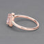 0.82 Carat Morganite and Diamond 14K Rose Gold Engagement Ring