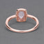 0.82 Carat Morganite and Diamond 14K Rose Gold Engagement Ring
