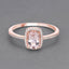0.82 Carat Morganite and Diamond 14K Rose Gold Engagement Ring