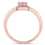 0.82 Carat Morganite and Diamond 14K Rose Gold Engagement Ring