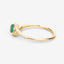 0.33 Carat Genuine Zambian Emerald and Diamond 14K Gold Ring