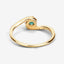 0.33 Carat Genuine Zambian Emerald and Diamond 14K Gold Ring