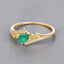 0.51 Carat Zambian Emerald & Diamond 14K Yellow Gold Engagement Ring