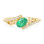 0.51 Carat Zambian Emerald & Diamond 14K Yellow Gold Engagement Ring