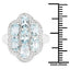 Bague en argent sterling avec aquamarine de 3,09 carats et zircon blanc