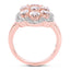 Anillo de Compromiso de Morganita y Diamantes de 3.06 Quilates en Plata Esterlina