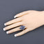 Bague en Argent Sterling avec Saphir Bleu de 3,48 Carats et Zircon Blanc