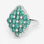 Anillo de plata esterlina con esmeralda de Zambia de 2.68 quilates y zirconia blanca