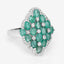 Anillo de plata esterlina con esmeralda de Zambia de 2.68 quilates y zirconia blanca