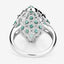 Anillo de plata esterlina con esmeralda de Zambia de 2.68 quilates y zirconia blanca