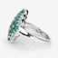 Anillo de plata esterlina con esmeralda de Zambia de 2.68 quilates y zirconia blanca