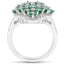 Anillo de plata esterlina con esmeralda de Zambia de 2.68 quilates y zirconia blanca