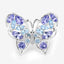 Bague en Tanzanite et Topaze Bleue Suisse de 3,60 Carats