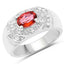 1.37 Carat Genuine Pink Topaz & White Cubic Zirconia Ring