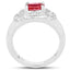1.37 Carat Genuine Pink Topaz & White Cubic Zirconia Ring