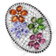 5.01 Carat Multi-Stone .925 Sterling Silver Engagement Ring